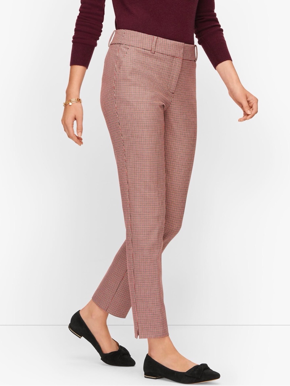 Talbots Plaid Hampshire Ankle Pants Size 14